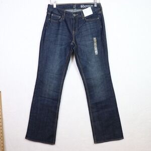 NY&C Dark Wash Low Rise Curvy Bootcut Jeans 8 Petite